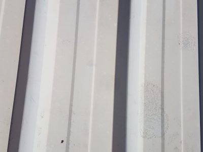 after shot waterblast lichen of roof
